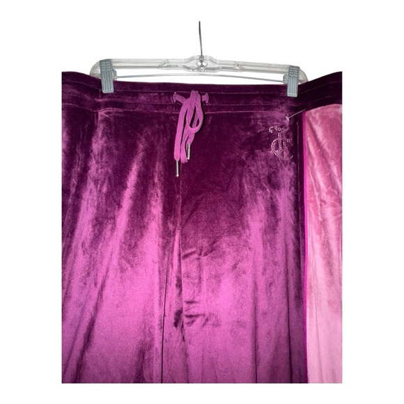 Juicy Couture Size Large NWOT Drawstring Burgundy and Light Pink PJ Pants - Picture 7 of 8